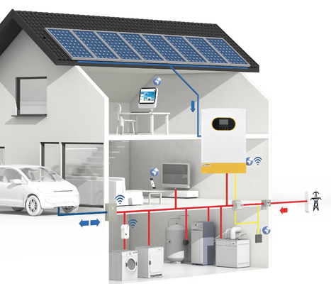 48V 5.5kw Solar Hybrid Inverter On/Off Grid 6.2KW Hybrid Inverter Frekuensi 50Hz/60Hz