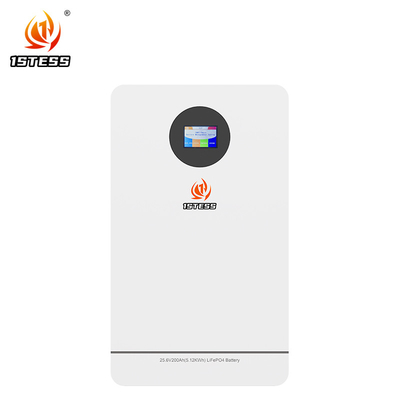 Pemasok dinding penyimpanan energi rumah 200ah 25,6v Lithium Ion baterai dengan 5,12kwh