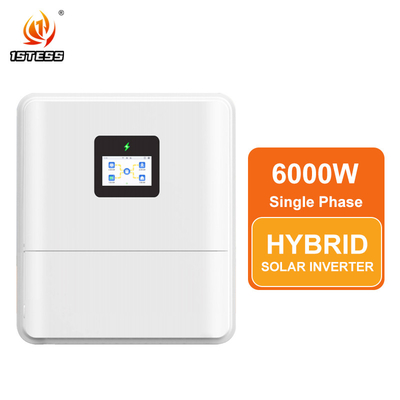 Tegangan rendah fase tunggal ECO IP65 Inverter hybrid 48V 6KW Solar hybrid Inverter MPPT ON/OFF Grid 48V 6KW Inverter Solar Hybrid