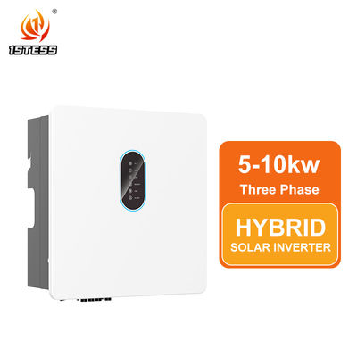 IP65 Single Phase 5kw 6kw 8kw 10kw Hybrid Solar Inverter Tegangan Tinggi 250V-600V Pure Sine Wave MPPT On/Off Grid Solar Inverter