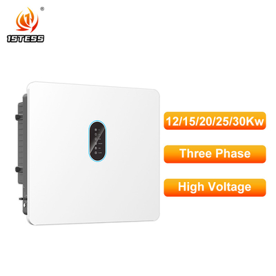 12kw 15kw 20kw 25kw 30kw Inverter Surya Hybrid 120V-800V Tiga Fase IP66 Pure Sine Wave On/Off Grid Solar Inverter dengan MPPT