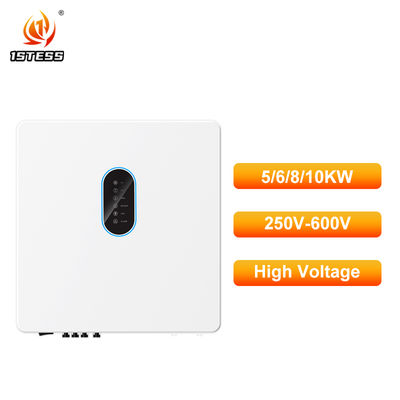 Inverter Surya Hibrida Gelombang Sinus Murni Tiga Fase On Off Grid MPPT IP65 250V-600V 5kw 6kw 8kw 10kw dengan Perlindungan Anti-Islanding