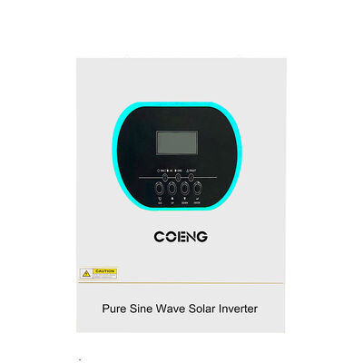 Inverter Surya Hibrida Off Grid Fase Tunggal 48V 5.5kw 6.2kw Gelombang Sinus Murni dengan Perlindungan Beban Berlebih dan MPPT Internal