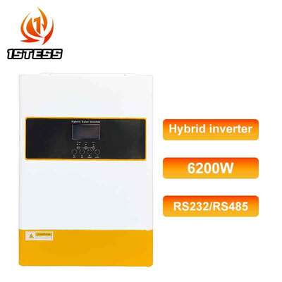 Inverter Surya Off Grid 48V Fase Tunggal 6.2kw Hybrid Gelombang Sinus Murni MPPT dan Mode Prioritas Output Ganda