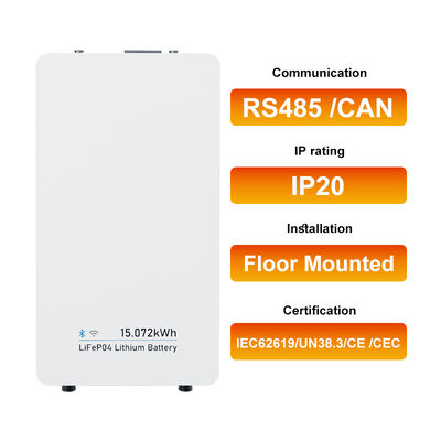 48V 314Ah 15kwh LiFePO4 Lithium Battery Pack All in One Unit penyimpanan energi rumah yang dipasang di dinding