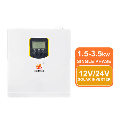 1500W 12V Baterai Tegangan Rendah MPPT Off Grid Inverter Pure Sine Wave Single Phase High PV Input 500Vdc untuk RV