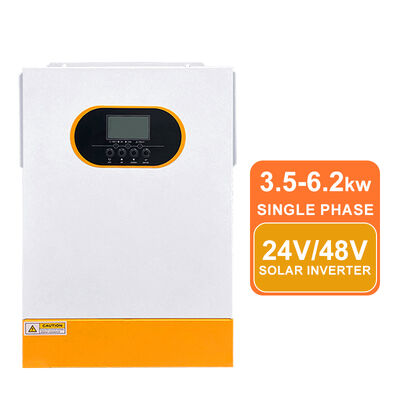 5.5KW 6.2KW 48V Solar Inverter Pure Sine Wave MPPT 500Vdc Input Tegangan Tinggi Single Phase Off Grid dengan Aktifisasi Baterai Lithium