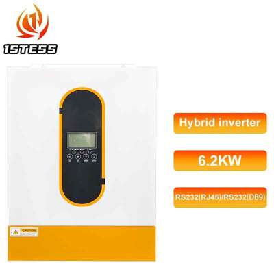 6500W PV Array 6200W Output 48V Single Phase High Voltage MPPT Pure Sinus Wave Inverter untuk Rumah Backup
