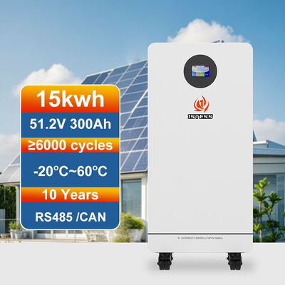 Daya cadangan rumah portabel 300Ah LiFePO4 15.36kWh Layar sentuh perlindungan overcharge discharge
