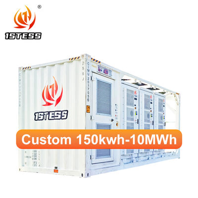 20HQ Kontainer BESS All-in-One Kopling AC/DC HVAC Cerdas Perlindungan Kebakaran Pasang-dan-Mainkan Luar Ruangan 860-1720kWh