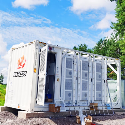 AC/DC Dual-Coupling Container Battery Storage Air Forced Cooling & HVAC Temp Control FAS+FM200 Api ≤75dB Kebisingan